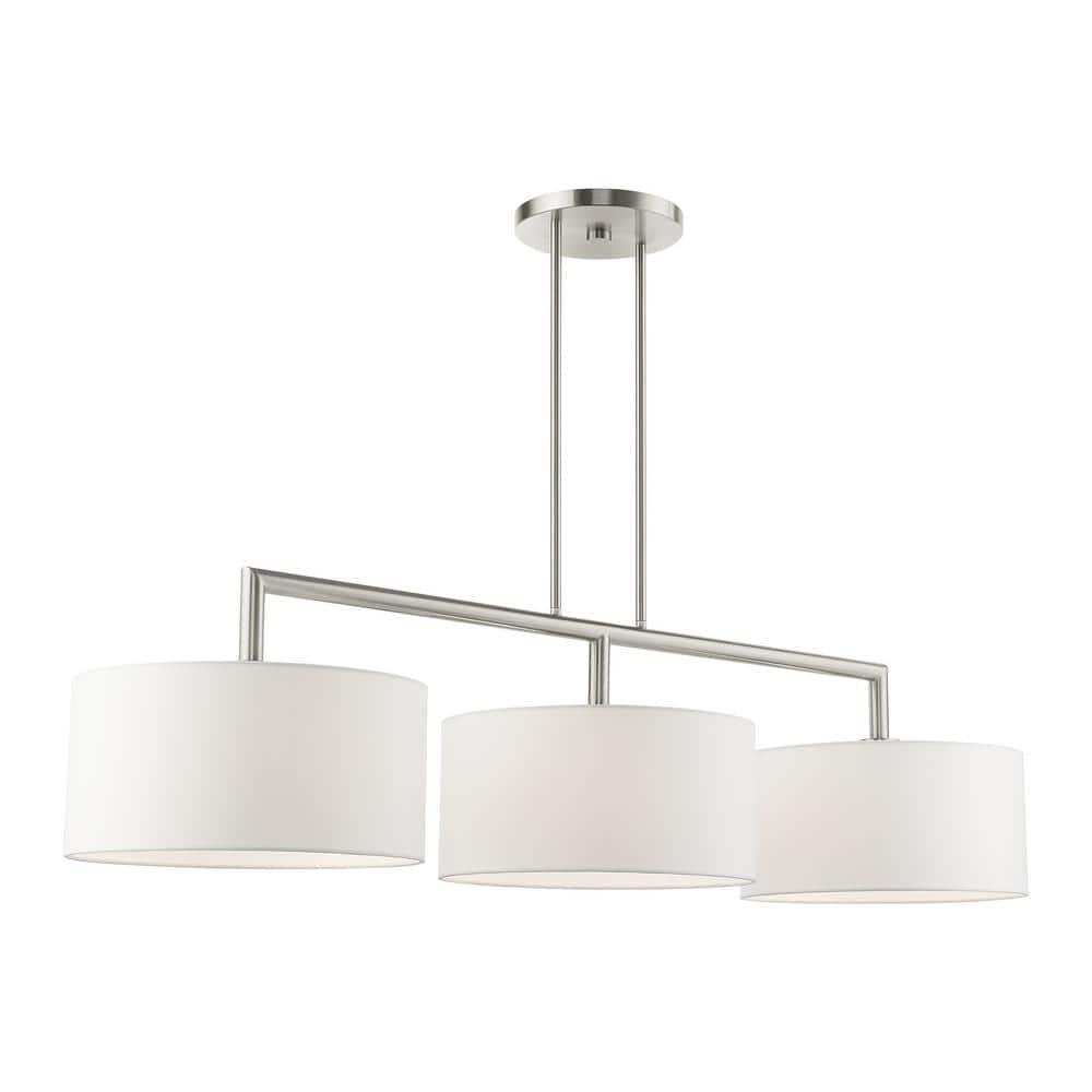 Livex Lighting Meridian 3 - Light Chandelier in  Brushed Nickel