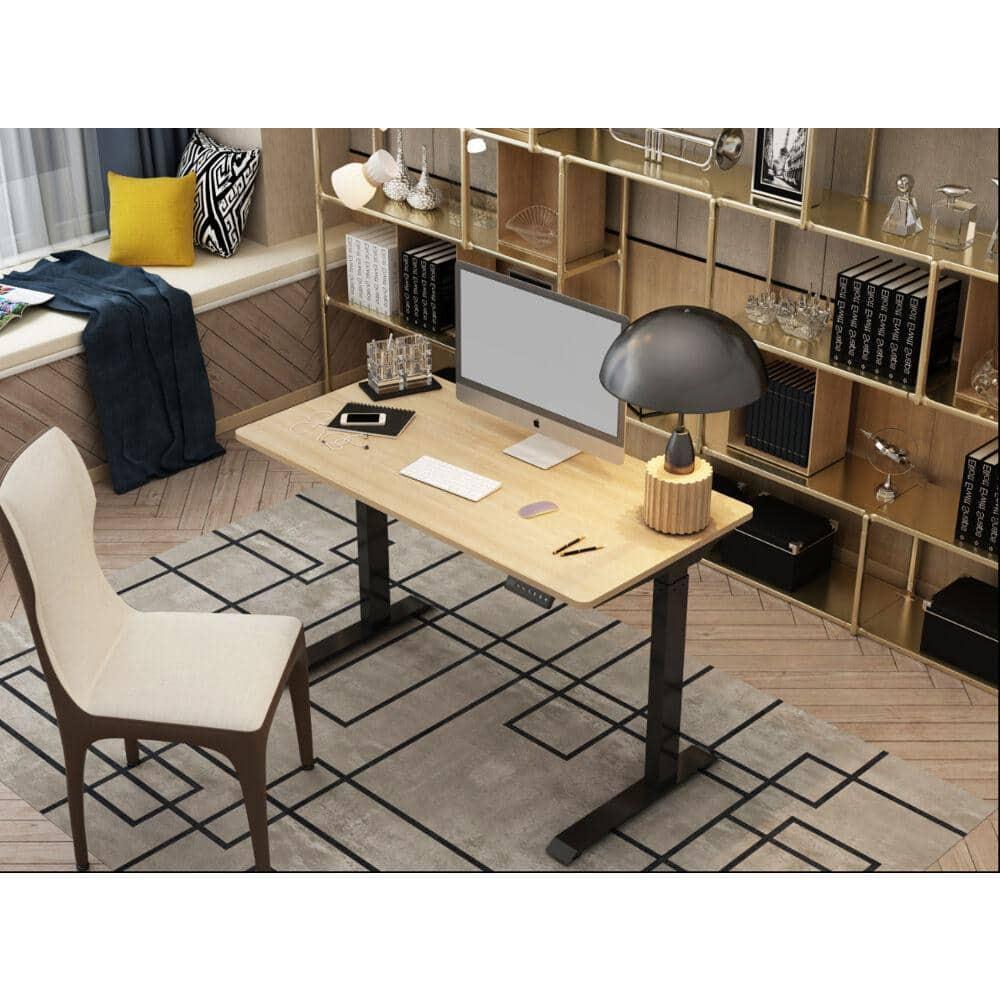 Hanover 47-In. Electric Sit or Stand Desk with Adjustable Heights, Natural