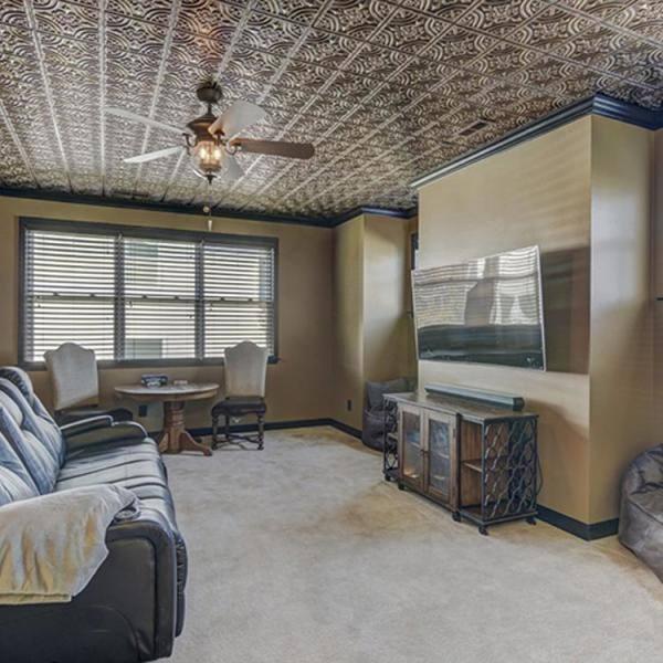 FromPlainToBeautifulInHours Wrought Iron 2 Ft. X 2 Ft. Glue-Up PVC Ceiling Tile (Set of 10)