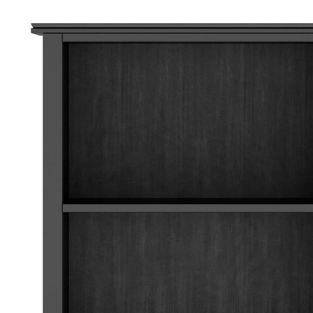 Simpli Home Artisan SOLID WOOD 72 inch x 26 inch Contemporary 5 Shelf Bookcase in Black