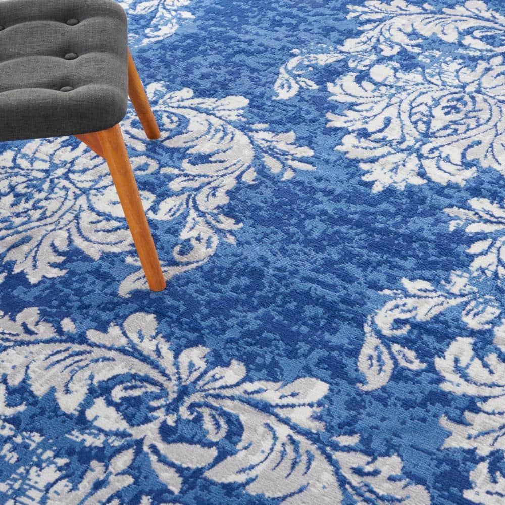 Nourison Whimsicle WHS11 Indoor only Area Rug - Navy Ivory 8' x 10'