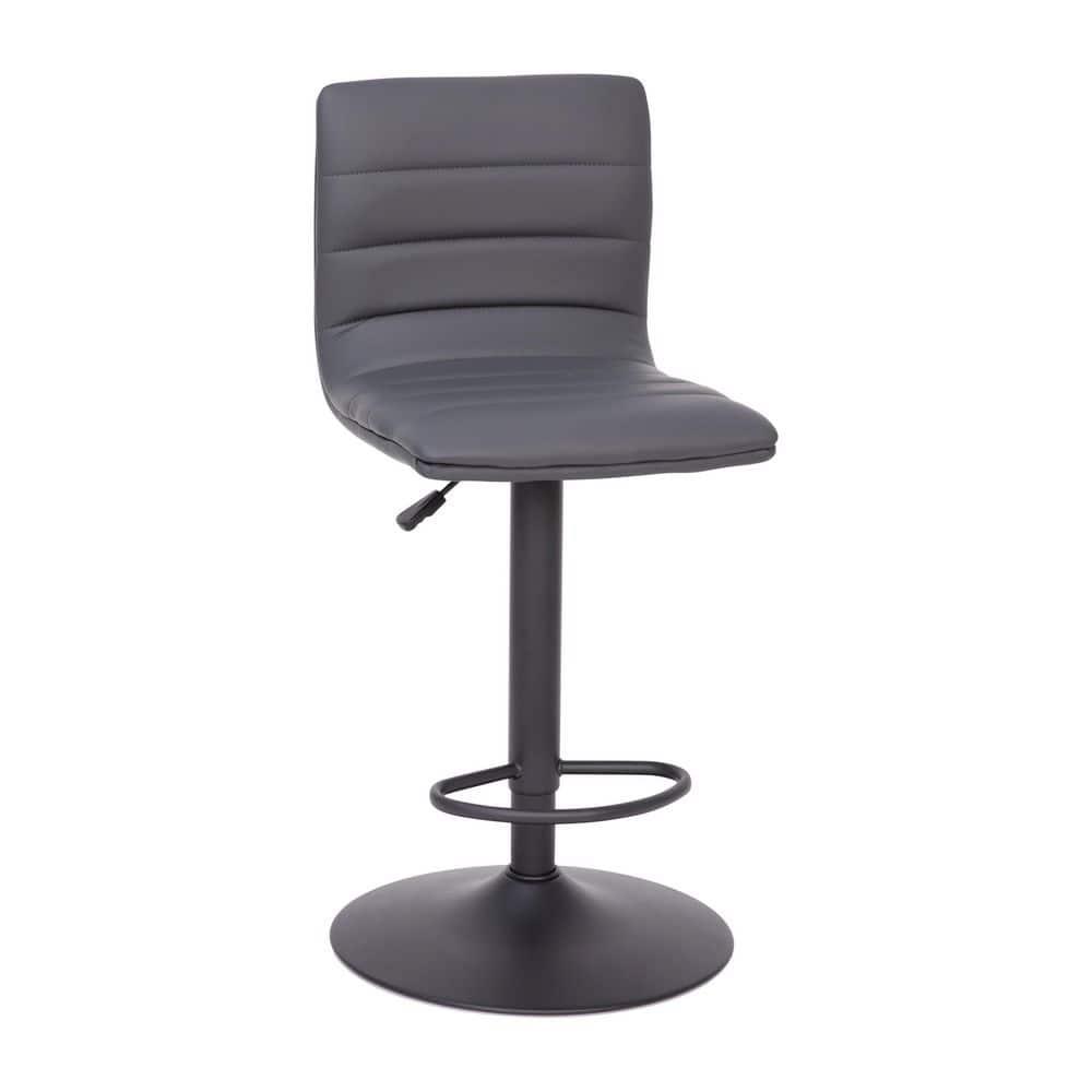 Taylor & Logan Rochester Swivel Upholstered Adjustable Height Counter Stool with Metal Frame