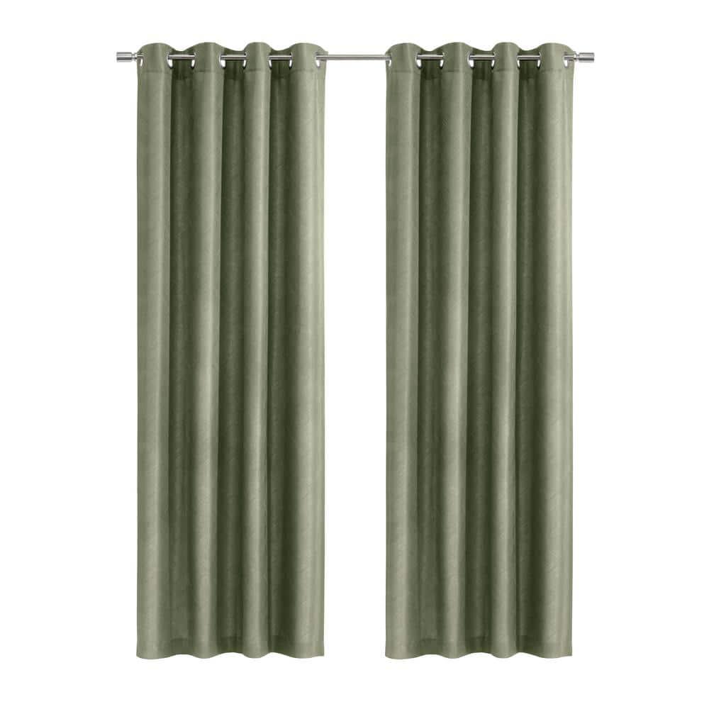 Habitat Abstract Light Filtering Energy Efficeint Grommet Curtain Panel for Windows 52" x 108" Green