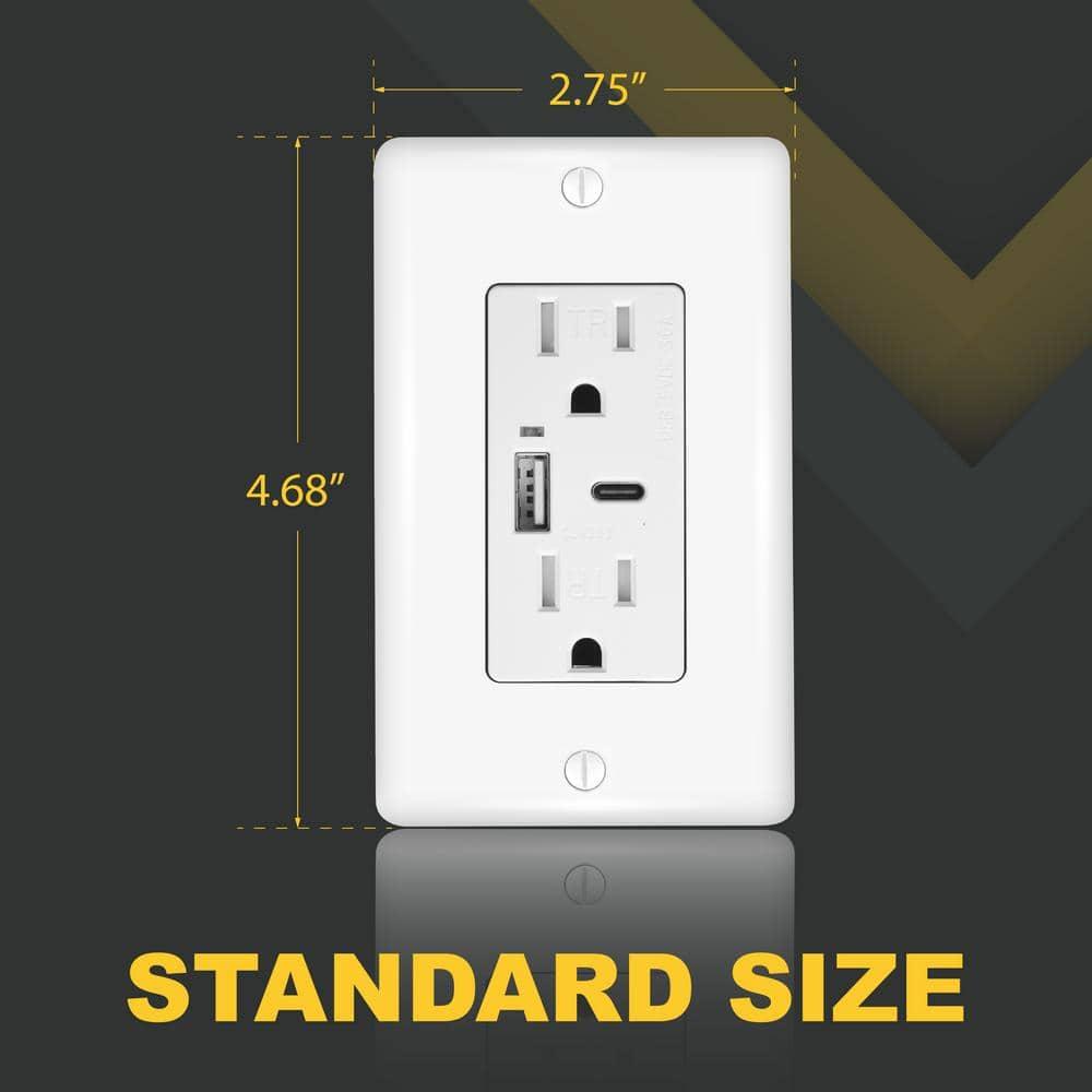 Faith CZ07-WH-02 15 Tamper Resistant Decorator Outlet