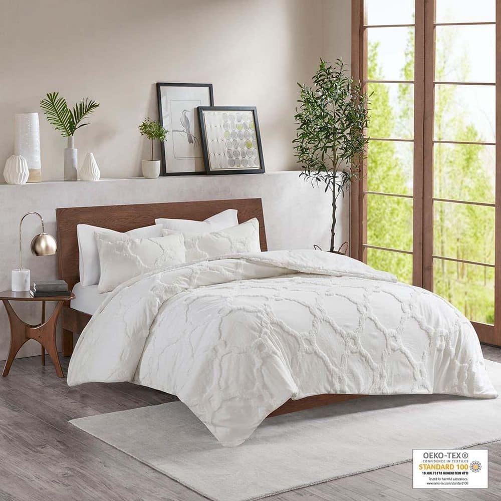 Pacey 3 Piece Tufted Cotton Chenille Comforter Set
