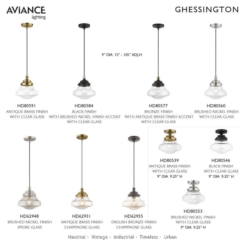 Livex Lighting Avondale 1 - Light Pendant in  Bronze/Antique Brass