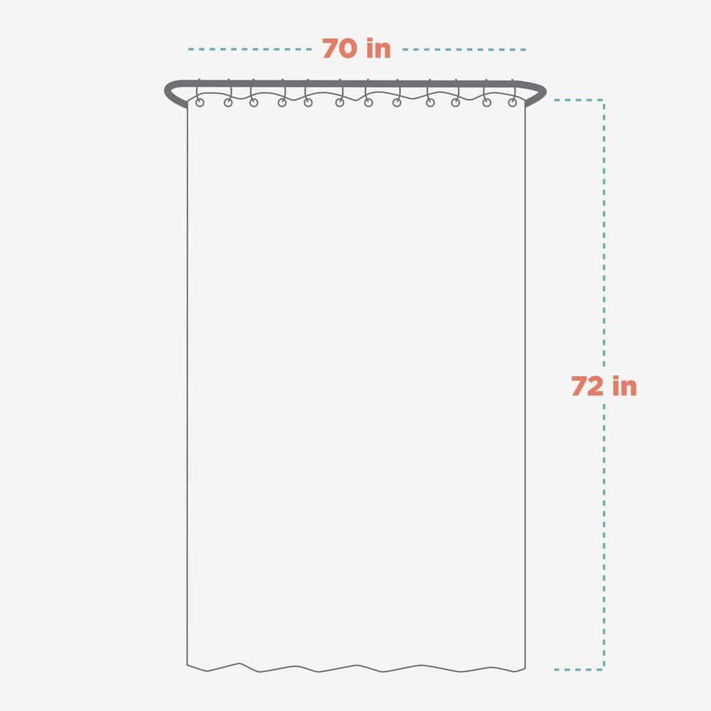 Water Repellent Fabric Shower Curtain Liner, White - Zenna Home