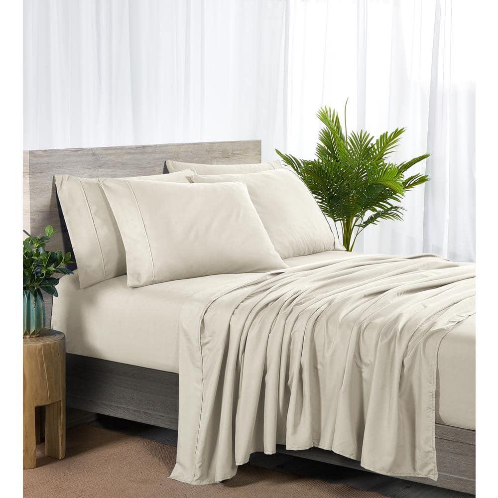 Bed Bath Fashions Bibb Home 2000 Count 6-Piece Rayon From Bamboo Sheet Set with Snug Grip