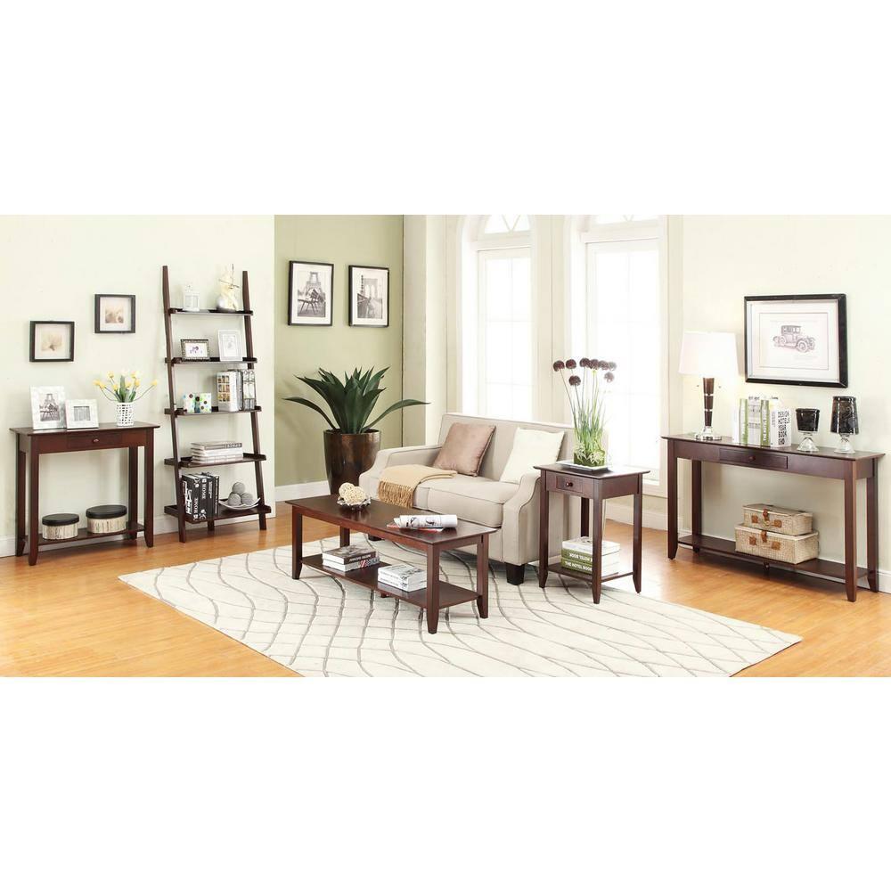Convenience Concepts American Heritage Coffee Table with Shelf, Espresso