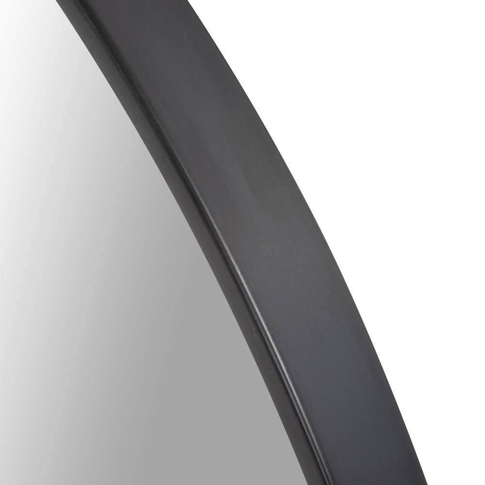 Howard Elliott 30" Round Stainless Steel Framed Vanity Mirror Brushed Black