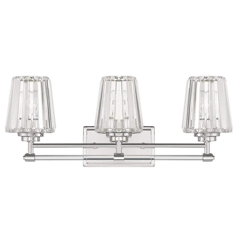 Savoy House Garnet 3 - Light Vanity in  Polished Nickel