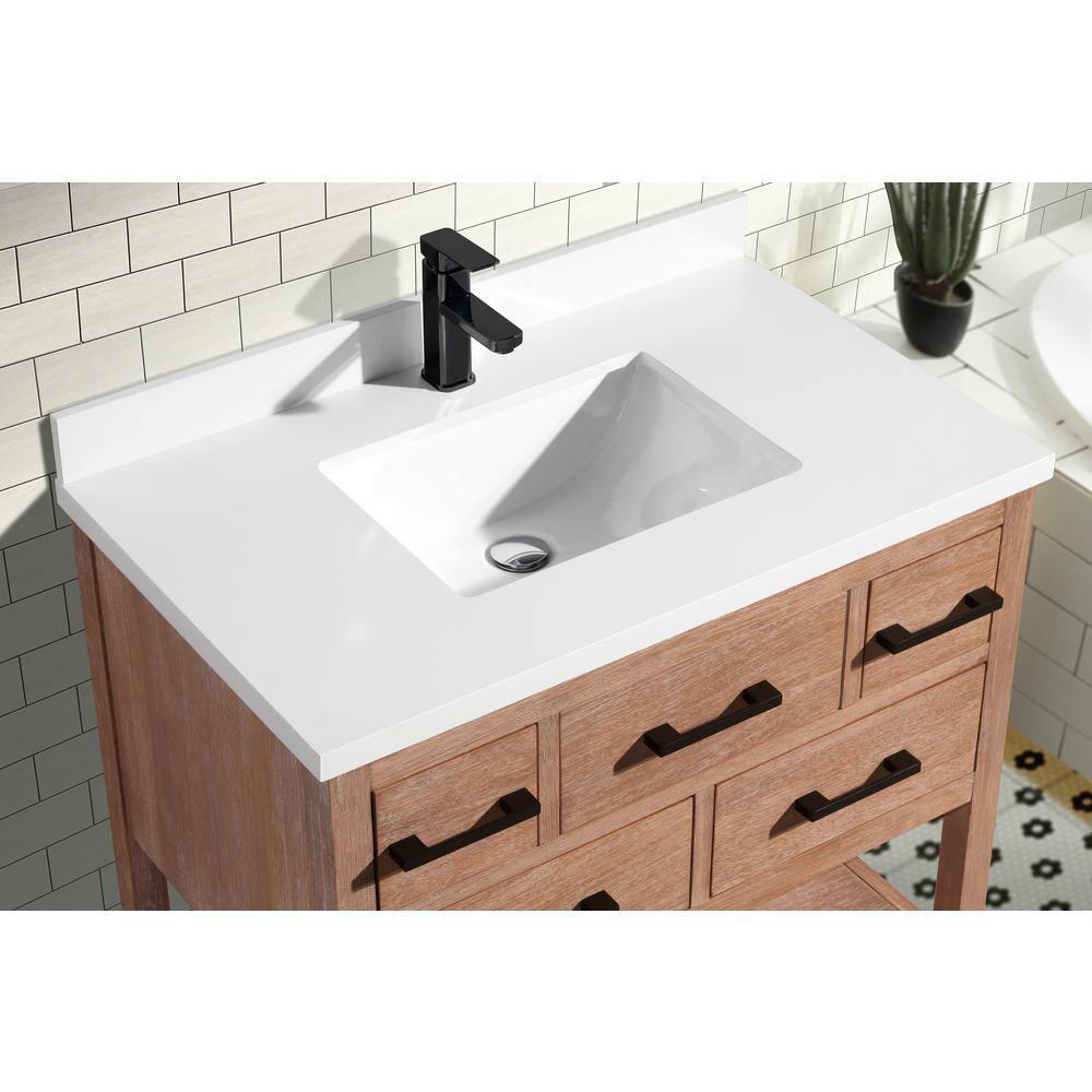Ari Kitchen & Bath Betty 36'' Single Bathroom Vanity with Quartz Top