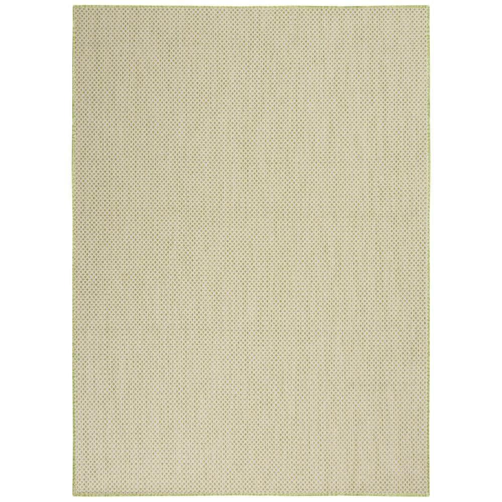 Nourison Courtyard COU01 Indoor/outdoor Area Rug - Ivory Green 5' x 7'