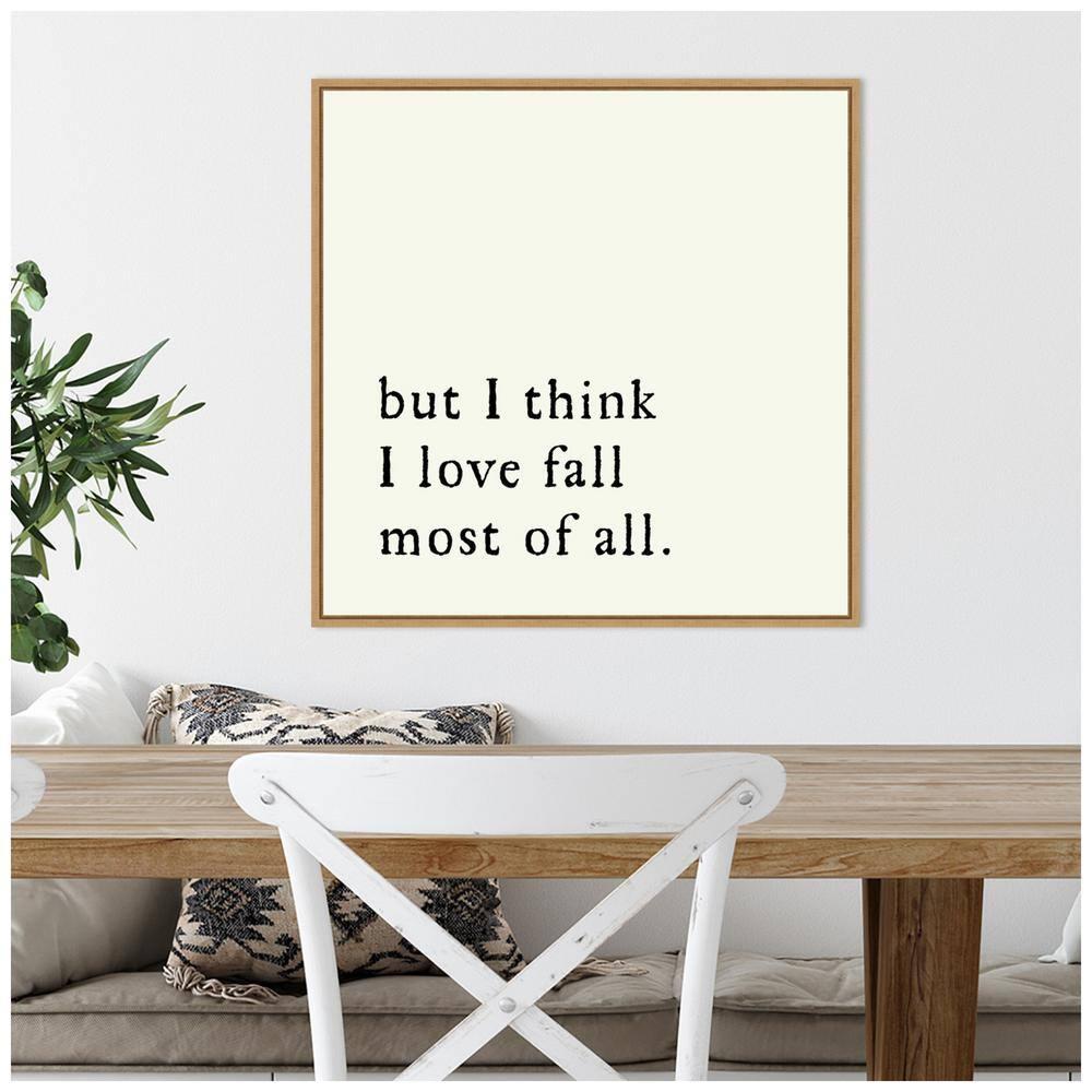 Amanti Art But I think I love fall most of all by Amanti Art Portfolio Canvas Wall Art Print Framed 22 x 22-in.