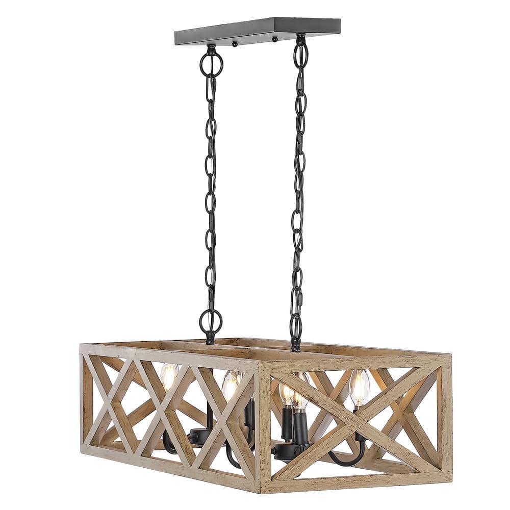 Quentin 8 Light 36" Pendant - PND4100 - Black - Safavieh
