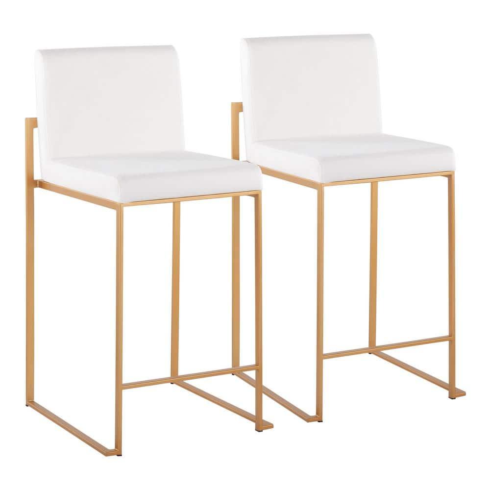 Rego Upholstered Counter Stool with Metal Frame