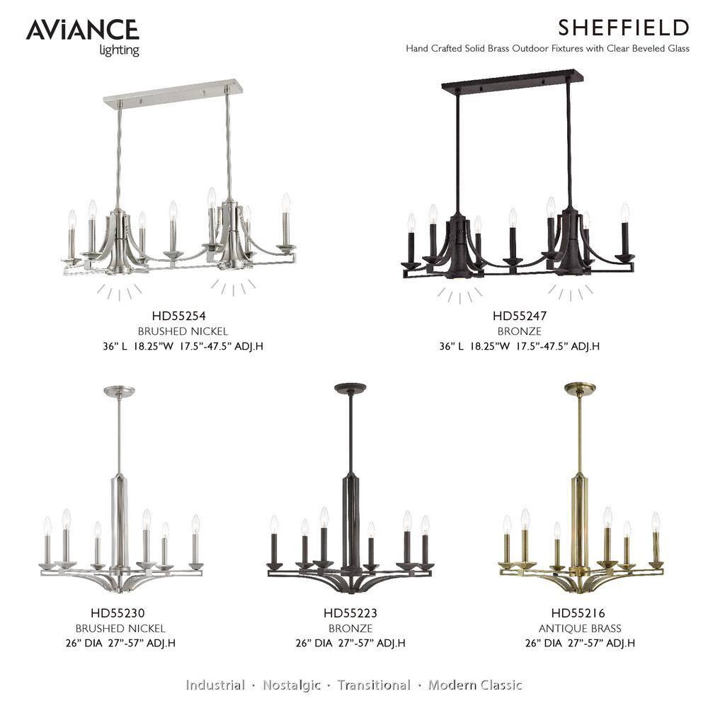 Modern Transitional Bronze Steel 9-Light Indoor Chandelier