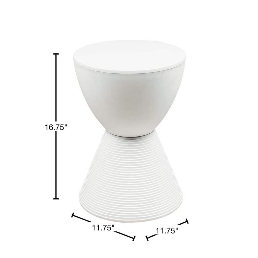LeisureMod Boyd Modern Round Plastic Side Table