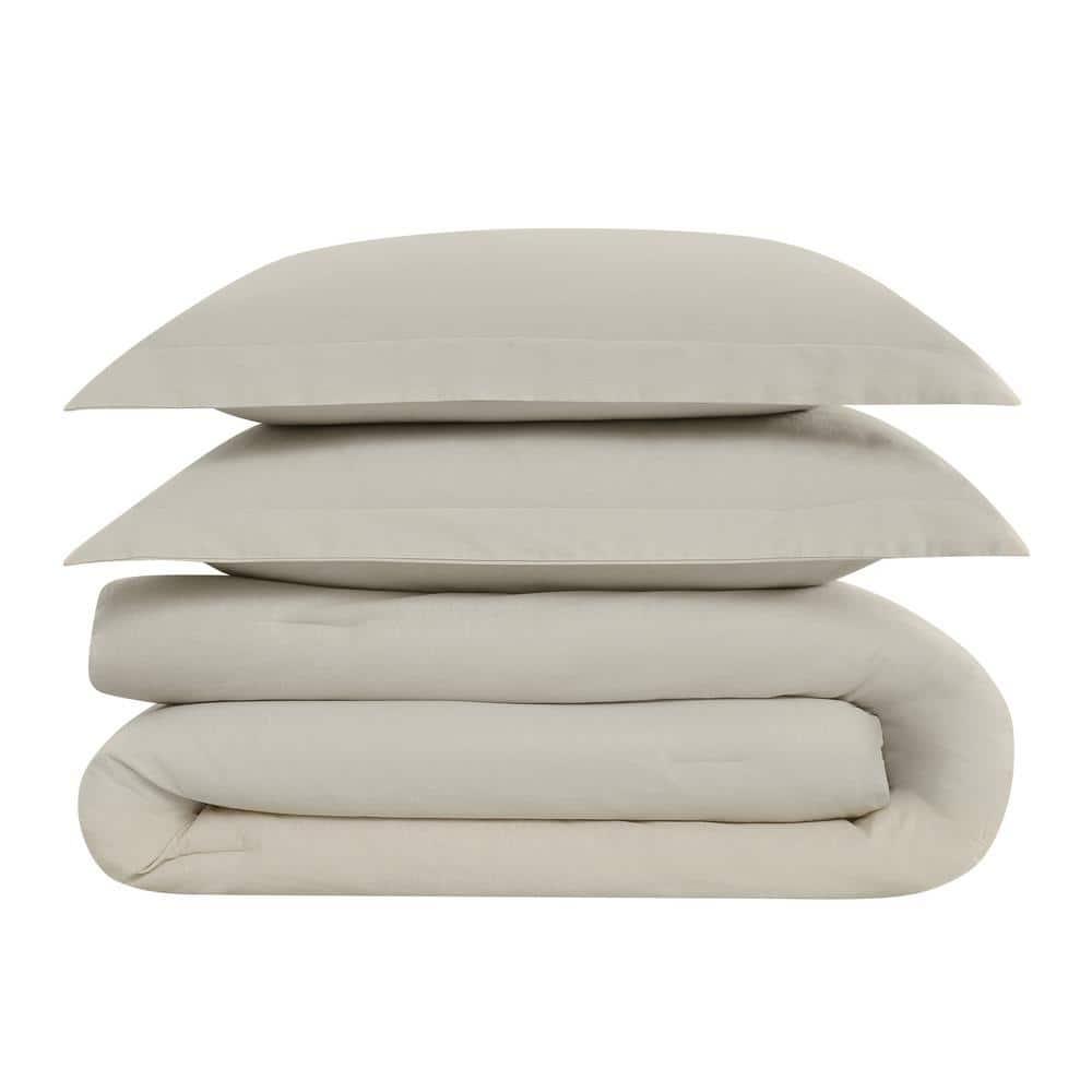 Brooklyn Loom 3pc King Flax Linen Comforter Set Natural