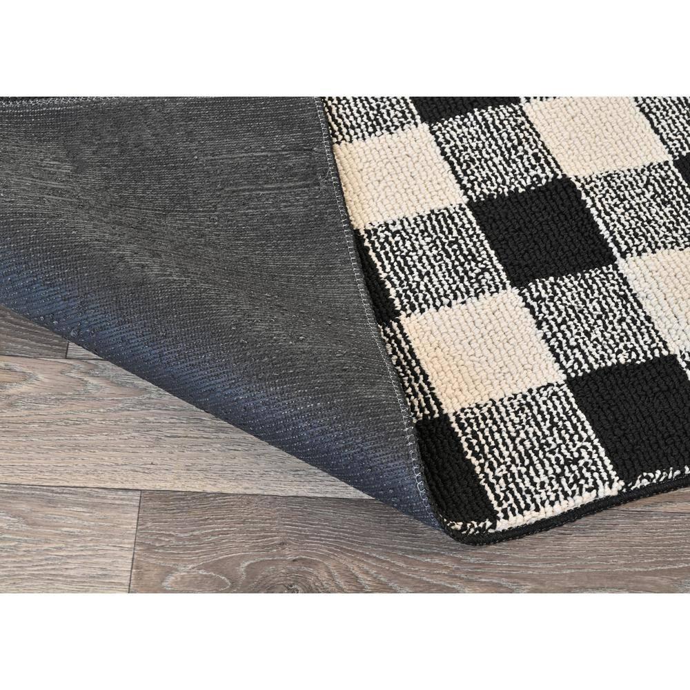 Garland Rug Country Living Buffalo Plaid Polypropylene Black/Ivory Indoor/Outdoor Area Rug, 5' x 7'