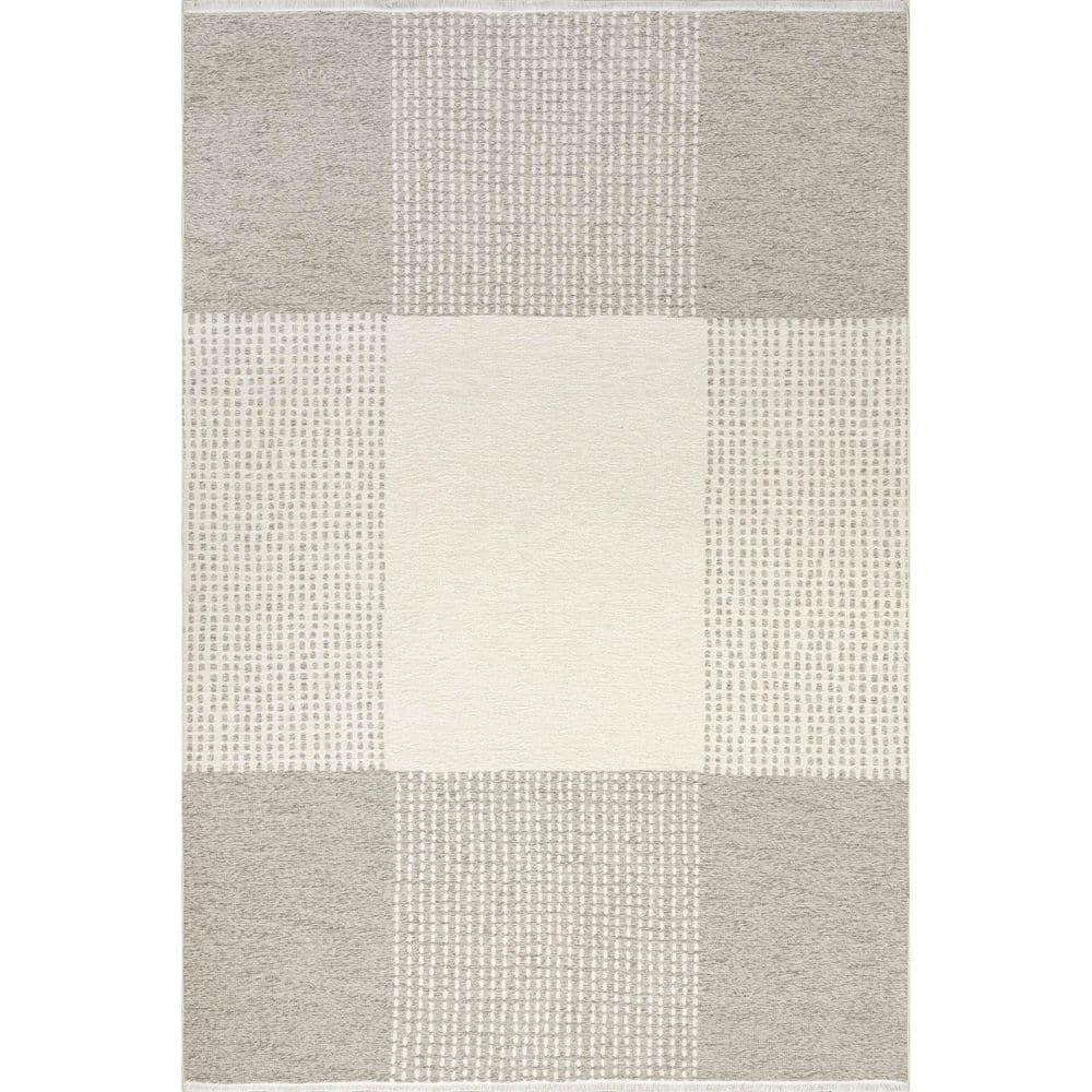 Nuloom Kirby Plaid Pet Friendly Premium Reversible Machine Washable Area Rug, 7' 10" x 10', Cream