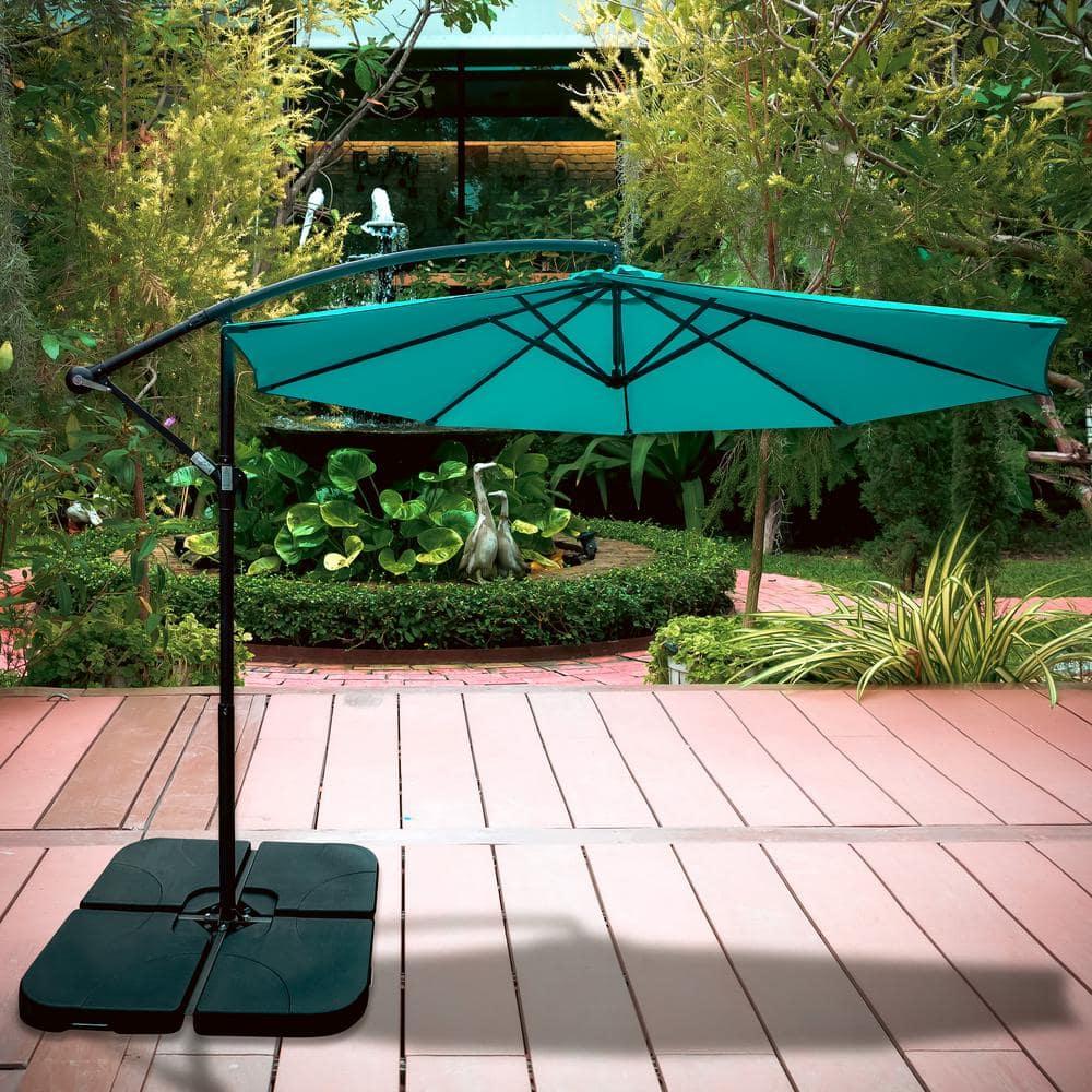 4-Piece Set Cantilever Umbrella Base Water Weights for Offset Umbrellas (Square Corner)