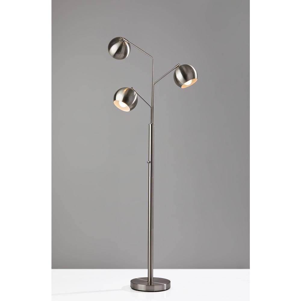 Brooks Metal Triple Head Floor Lamp (68")
