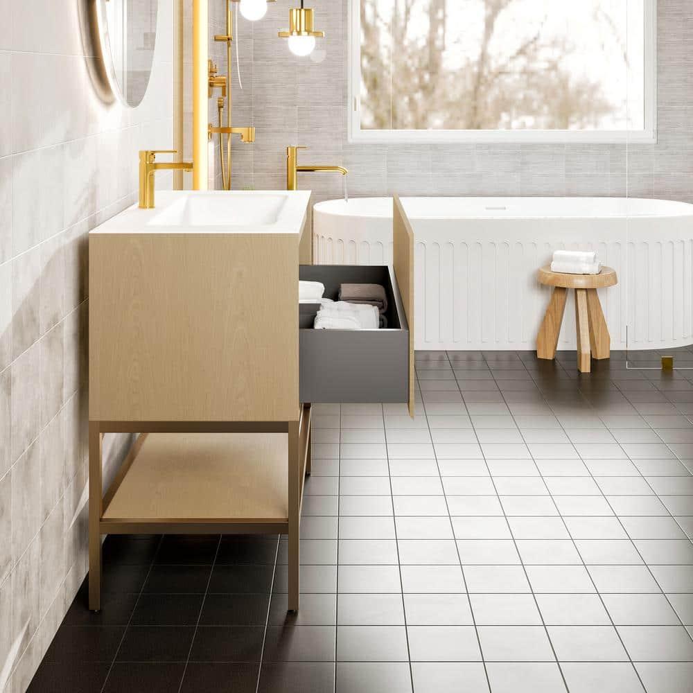 Eviva Lina 35'' Single Bathroom Vanity with Solid Surface Top