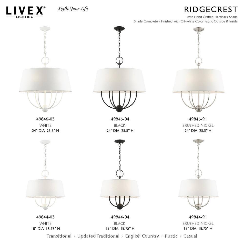 Livex Lighting Ridgecrest 6 - Light Pendant in  Black