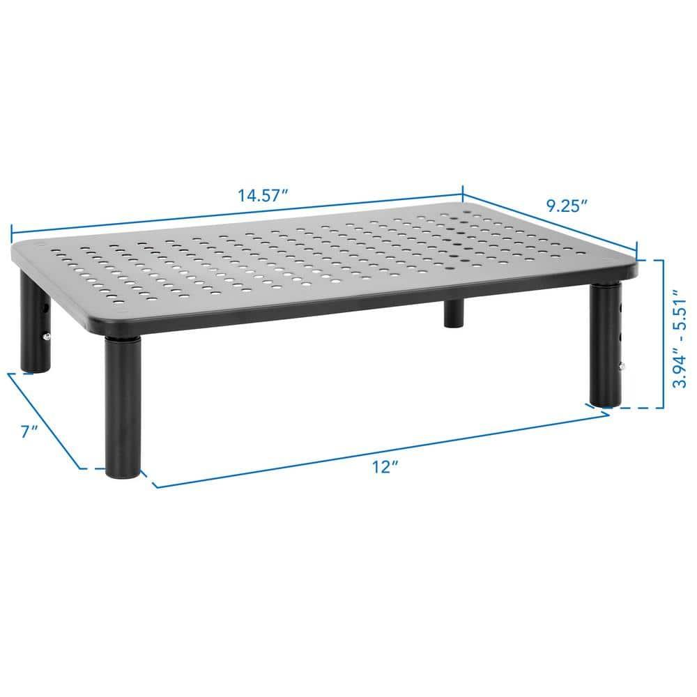 Mount-it Mount-It! Adjustable Monitor Riser | Metal Computer Screen Platform Stand For Desktop Or Laptop