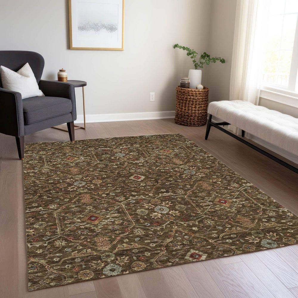 Addison Rugs Chantille ACN1130 Chocolate 3' x 5' Indoor Outdoor Area Rug, Easy Clean, Machine Washable, Non Shedding, Bedroom, Entry, Living Room, Dining Room, Kitchen, Patio Rug