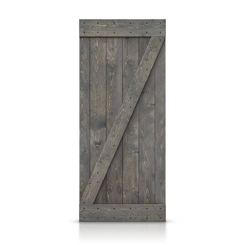 Calhome 84'' Solid Wood Paneled Painted Barn Door