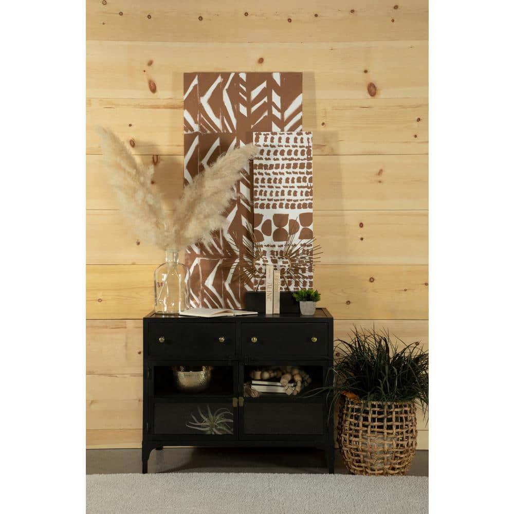 Coaster Sadler 2-drawer Metal Accent Cabinet with Glass Doors Black