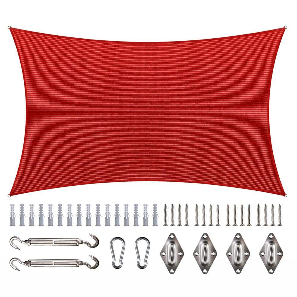 Amgo Amgo Rectangle Sun Shade Sail with Hardware Kit