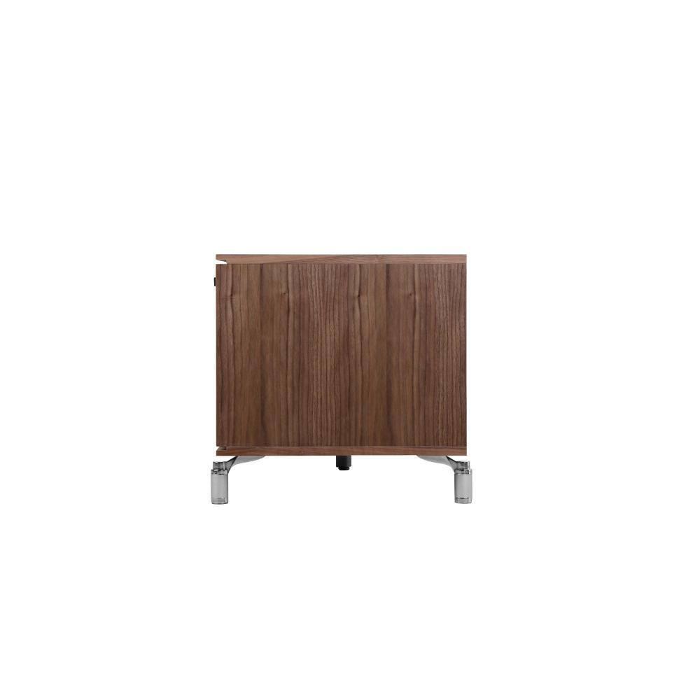 Benjara Ida 60 Inch TV Entertainment Console, Drawers, Pull Down Door, Walnut Brown