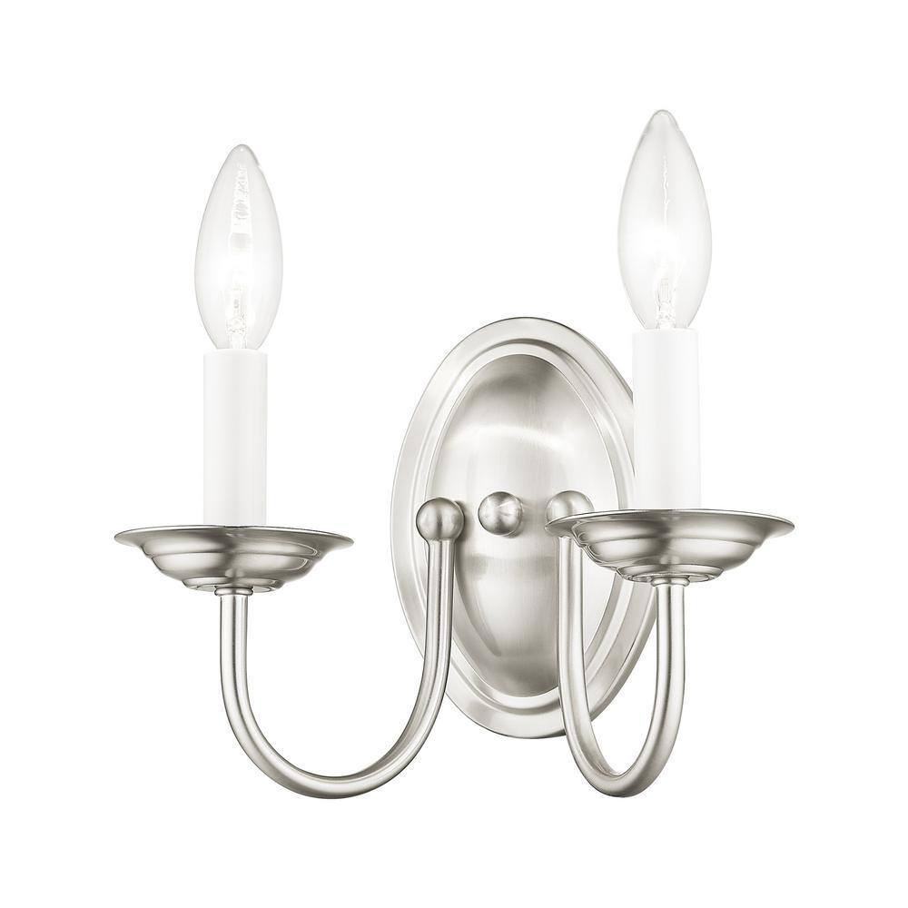 Livex Lighting Home Basics 2 - Light Wall Light in  Brushed Nickel