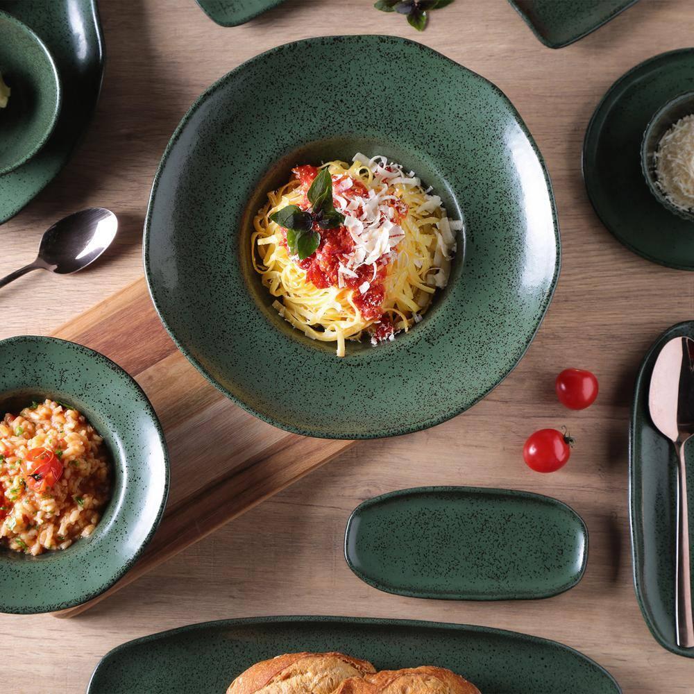 Porto Brasil Matte Black 6.1'' Stoneware Bread And Butter Plate (Set of 6)
