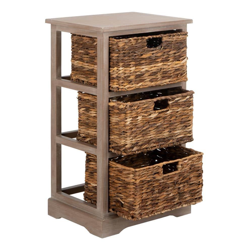 Halle Storage Side Table - AMH5738 - White Wash - Safavieh Couture