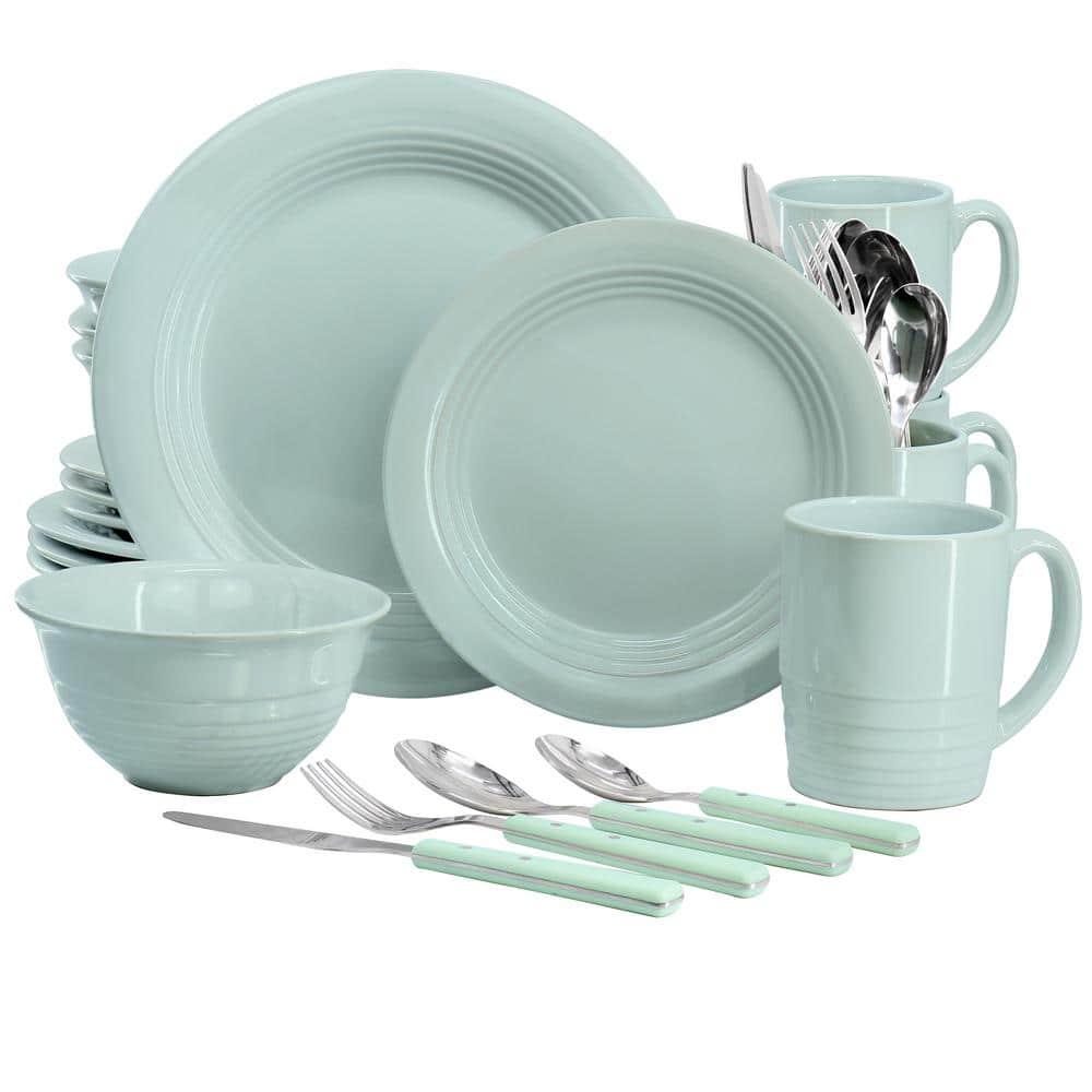 Martha Stewart Martha Stewart 32-Piece Combo Set Stoneware Dinnerware Set - Service for 4