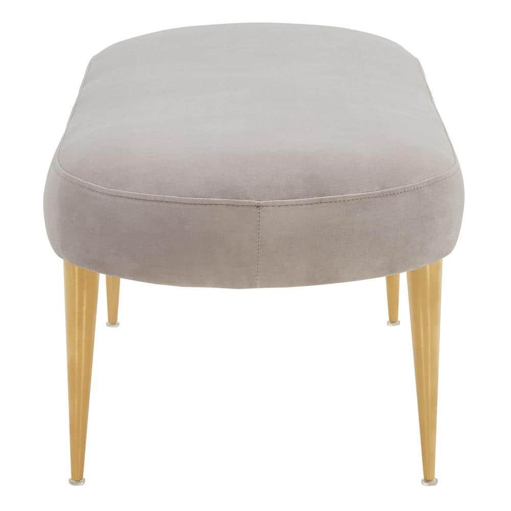 Corinne Oval Bench - SFV4704 - Pale Taupe/Gold - Safavieh Couture
