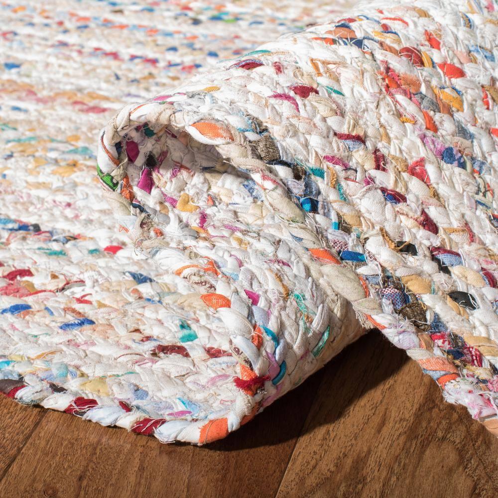 Braided BRD210 Hand Woven Area Rug - Ivory/Multi - 10'x14' - Safavieh.