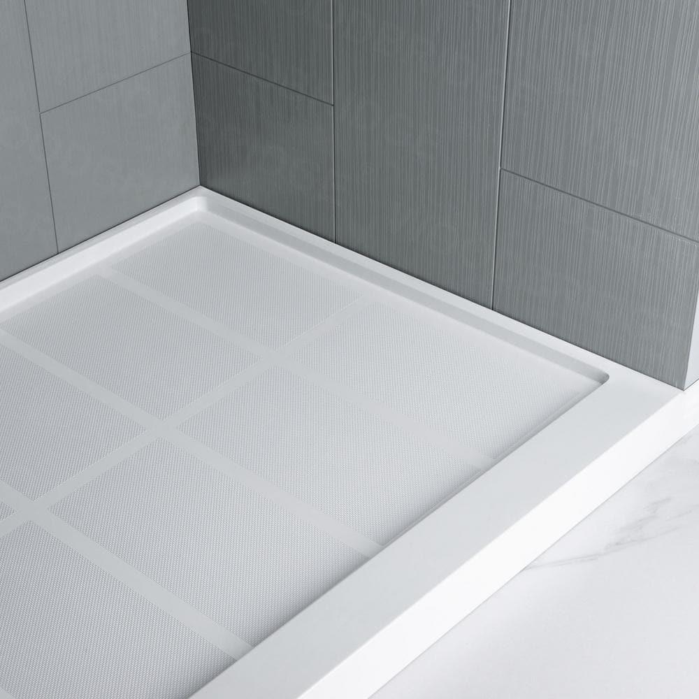 WoodBridge 75/96" H Solid Surface Shower & Tub Wall Panel, Surround, Quick Install, Cuttable, 0.138" thick