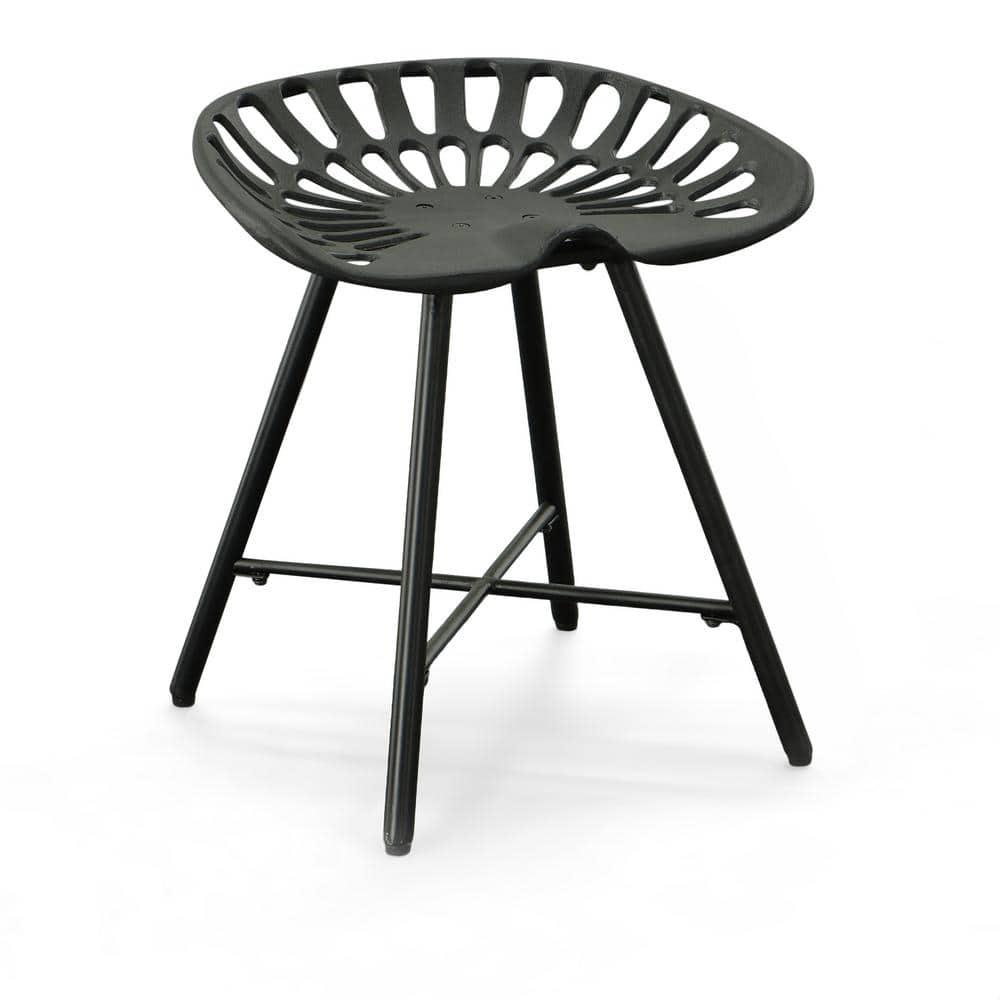Carolina Living Kadin Tractor Seat Fireside Bench Black: Cast Iron, Farmhouse Style, Powder-Coated Finish