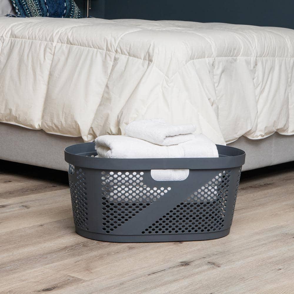 Mind Reader Mind Reader 40L Laundry Basket, Clothes Hamper, Ventilated, Plastic, 23"L x 14.5"W x 10.5"H, 2 Pack (Set of 2)