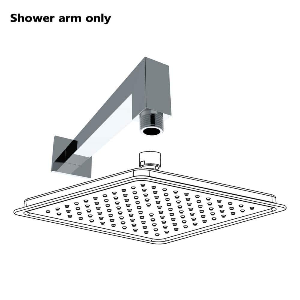 9"Metal Square Shower Arm,Brushed Nickel