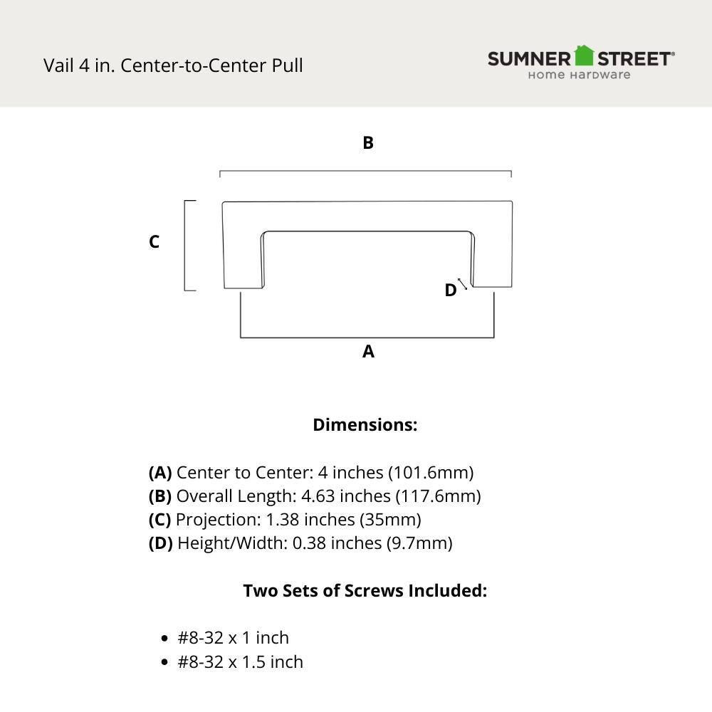 Vail 4" Center to Center Bar Pull