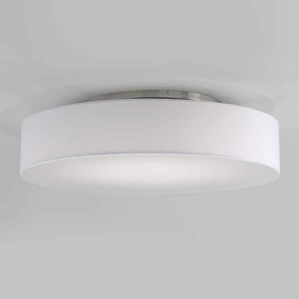 WAC Lighting Manhattan 20" LED 2700K Contemporary Aluminum Flush Mount in Nickel