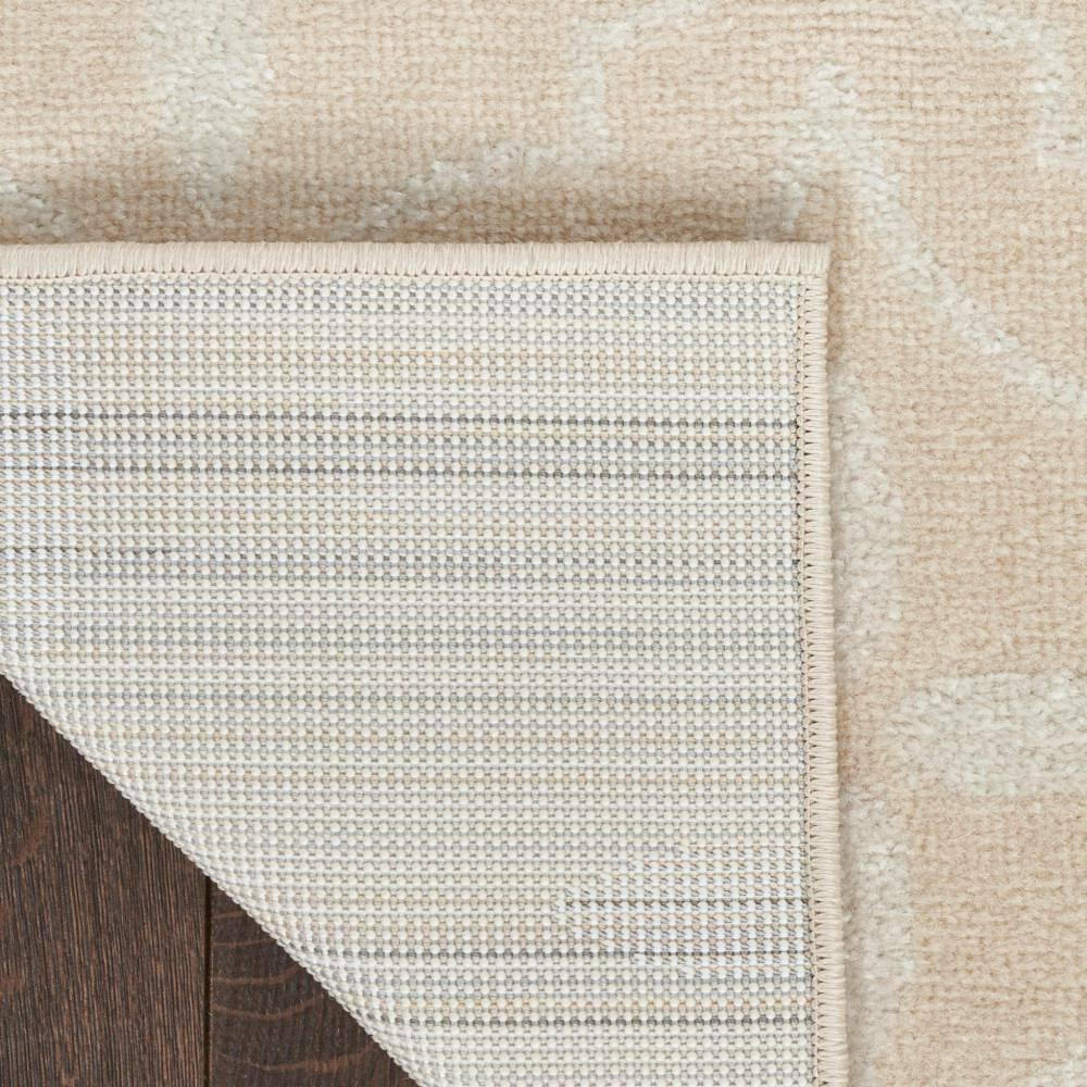 Nourison Essentials Moroccan Modern Indoor Outdoor Rug Ivory Beige 6' x 9'