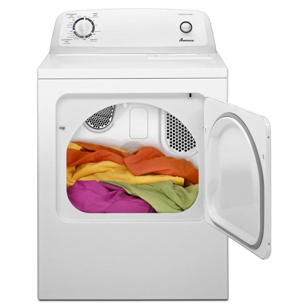 Amana 6.5 cu ft 240 mV White Electric Automatic Dryer