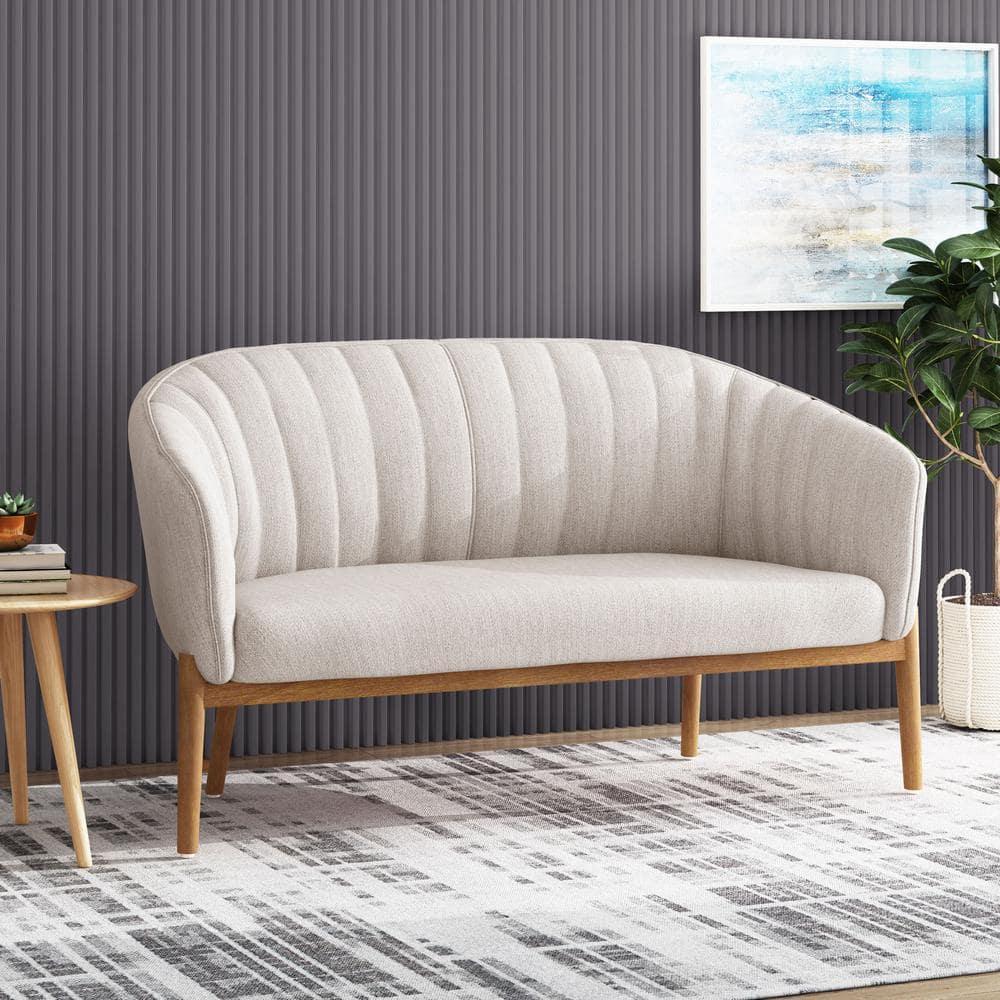 Galena Mid-Century Loveseat Beige - Christopher Knight Home